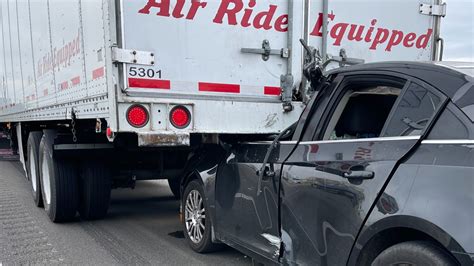 Car dragged by semi-truck after crash near Modesto | abc10.com