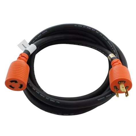 AC WORKS® 10ft. SOOW 12/3 NEMA L6-20 20A 250V Rubber Extension Cord ...