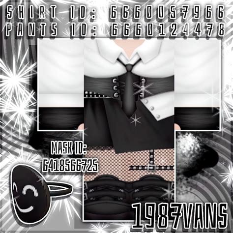 White and Black Grunge Roblox Outfits with matching hats in 2021 ...