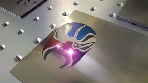 Color colorful fiber laser marking on metal Mopa fiber laser marker from OPTIC TECH - YouTube