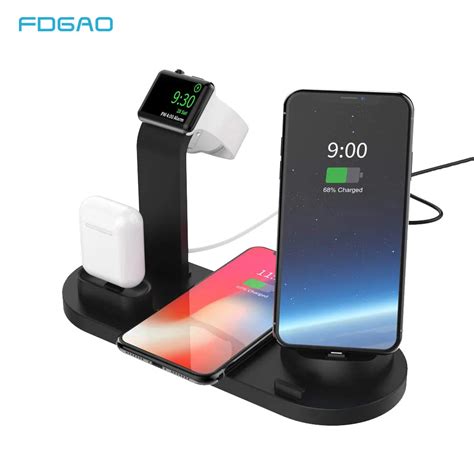 4 In 1 Fast Charging Dock Station for Apple Watch Airpods USB Type C ...