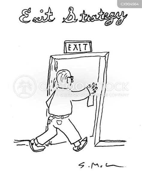 Exit Sign Cartoons and Comics - funny pictures from CartoonStock