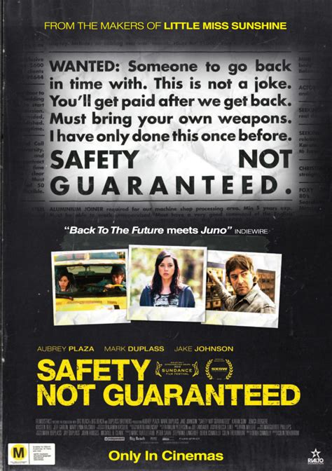 Safety Not Guaranteed | Rialto Distribution