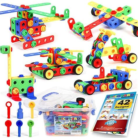 Brickyard Building Blocks STEM Toys - Educational Building Toys for Kids Ages 4-8 with 163 ...