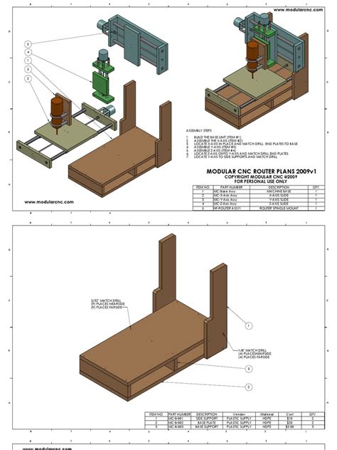 Modular CNC Router 2009v1 FREE PLANS | Tools | Metalworking