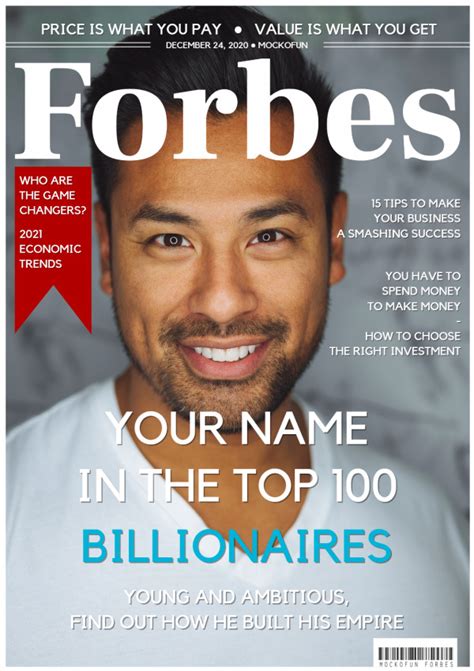 Forbes Magazine Cover Template - MockoFUN