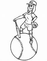 Softball Coloring Pages  Free Printable For Kids sketch template
