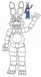 FNAF TOY BONNIE COLORING PAGES By Glamrocknightbear On DeviantArt sketch template