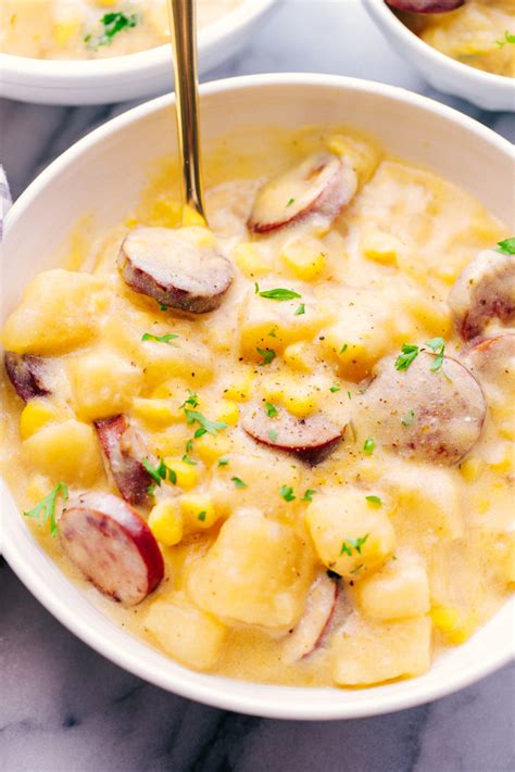 Slow Cooker Creamy Sausage and Potato Soup Recipe | The Food Cafe