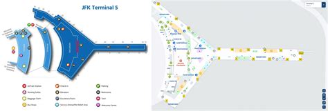 Terminal 5 map JFK Airport New York