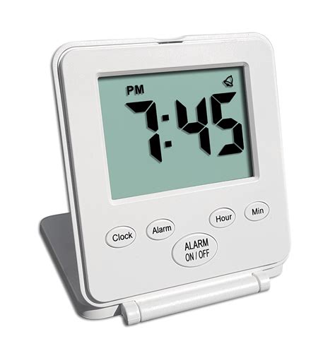 Buy (White) - Digital Travel Alarm Clock - No Bells, No Whistles ...