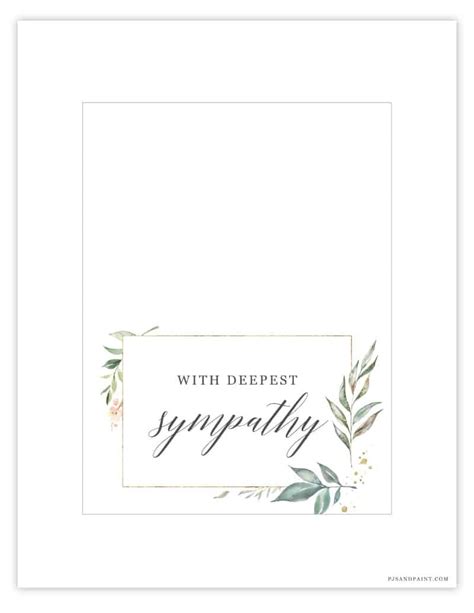 Free Printable Sympathy Card – Instant Download | Condolence card ...