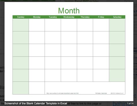 printable calendar no dates calendar printables free templates - blank ...