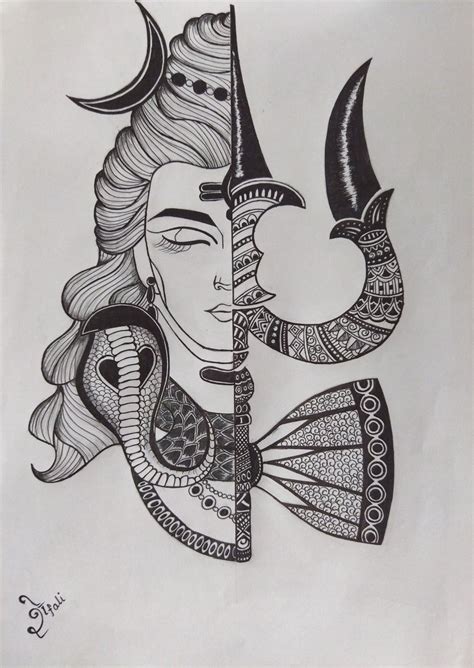 Lord Shiva Art Drawing