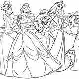 Coloring Pages All Disney Princesses sketch template