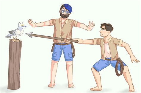 (Raft Fanart) Click- just put down the spear... (ಠ ›ಠ) : r/TheClickOwO