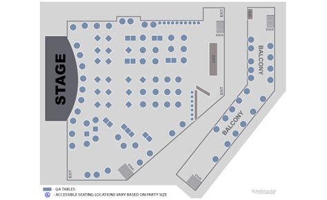 Cobbs Comedy Club Seat Map - Comedy Walls