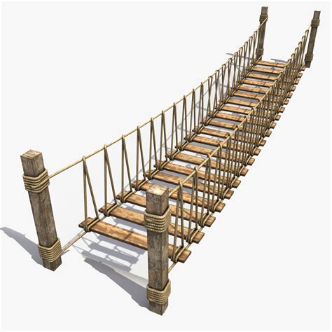 Rope bridge low poly 3D Model $10 - .3ds .blend .dae .fbx .max .obj ...