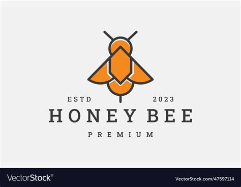 Honey bee Royalty Free Vector Image - VectorStock