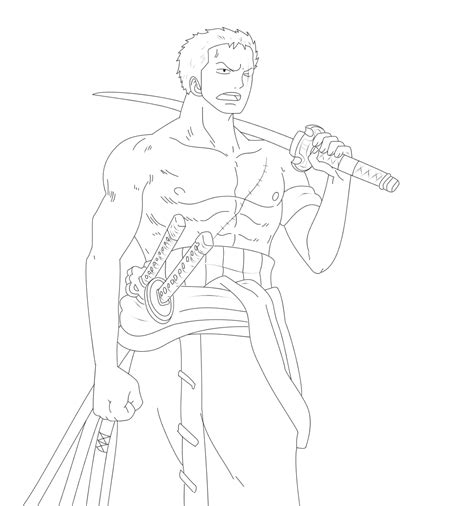 One Piece Zoro Coloring