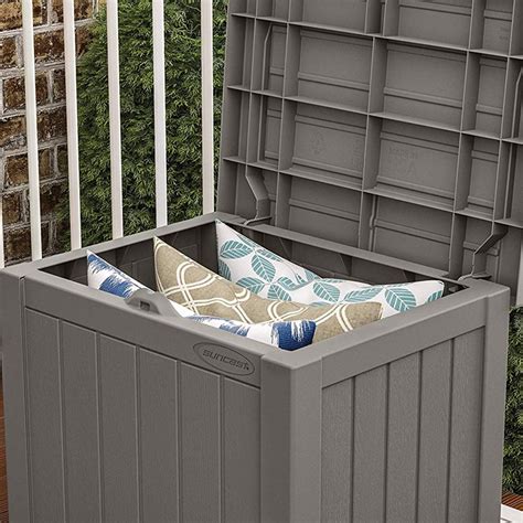 Suncast SS500ST 22 Gallon Small Resin Outdoor Patio Storage Deck Box ...