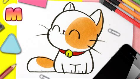 Como dibujar un GATO KAWAII FACIL PASO A PASO como dibujar un gatito bebe | Social Useful Stuff ...