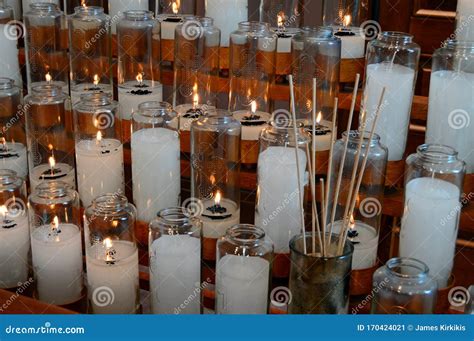 Prayer Candles at a Catholic Church Stock Image - Image of louis, france: 170424021