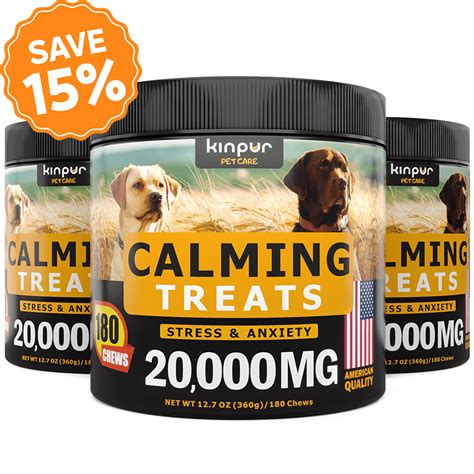 Natural Calming Treats 3-Pack (540 COUNT) - Kinpurpetcare