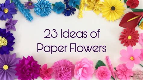 23 EASY IDEAS OF SMALL PAPER FLOWERS - YouTube