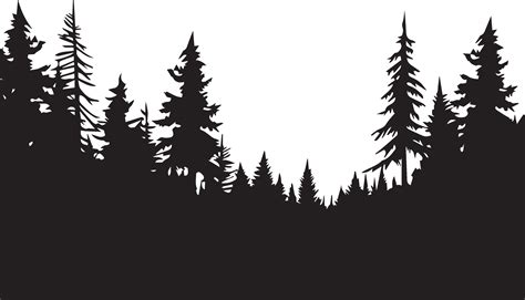 Forest Vector silhouette illustration 6 34212611 Vector Art at Vecteezy