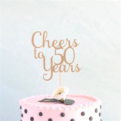 Cheers and Beers to 50 Years Cake Topper - Etsy