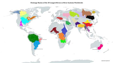 Drainage basins of the world’s longest rivers | LaptrinhX / News