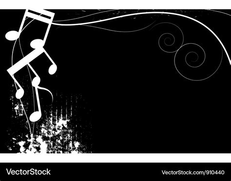 Black and white music grunge background Royalty Free Vector