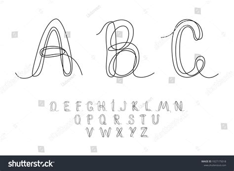 Line Drawing Fonts: Over 108,739 Royalty-Free Licensable Stock Vectors & Vector Art | Shutterstock