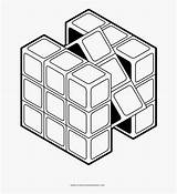 Cube Shape Coloring Page sketch template