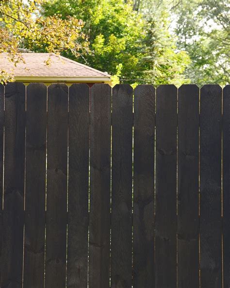 Staining Our Fence Black! - Modern Design | 1000 | 1003 | Painted wood fence, Fence stain, Fence ...