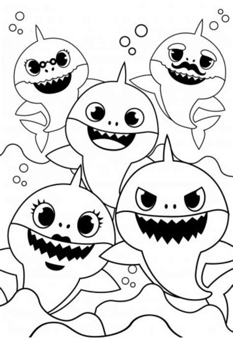 Baby Shark Birthday Coloring Pages - Worksheets Joy