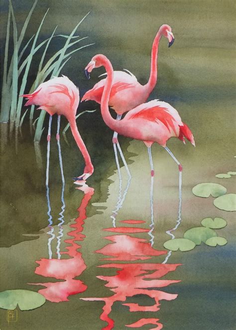 Watercolor Paintings Of Flamingos at GetDrawings | Free download