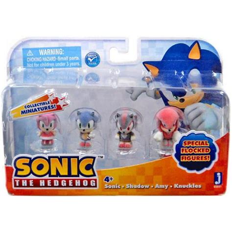 Sonic The Hedgehog Sonic the Hedgehog 1" Mini Figure 4-Pack [Flocked ...