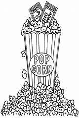 Coloring Page Popcorn  Free Printable Pages sketch template
