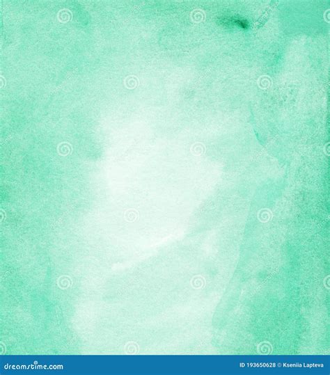 Watercolor Light Sea Green Background Texture. Aquarelle Mint Color Backdrop with Space for Text ...