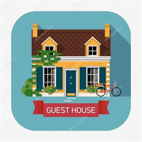 Beautiful guest house — Stock Vector © masha_tace #74088555