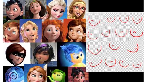 Disney and Pixar's female characters all have the same face