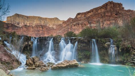 Little Navajo Falls on the Havasupai Indian Reservation [OC] [eg 5904 x3321] | Navajo falls ...