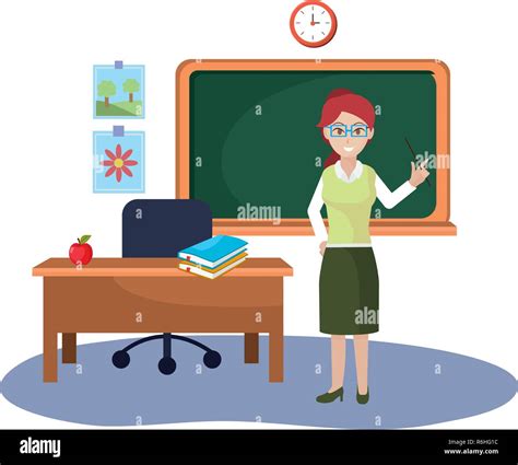 school woman teacher cartoon Stock Vector Image & Art - Alamy