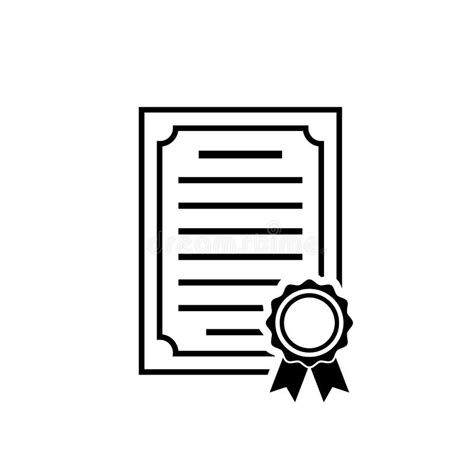 Certificate Icon Achievement, Award Diploma Symbol Stock Vector ...