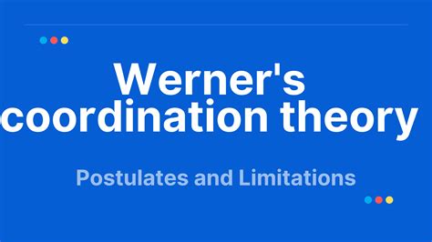 Werner's theory of coordination compounds - Chemistry Notes