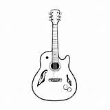 Download Black And White Acoustic Guitar Drawing Coloring Pages Online  sketch template