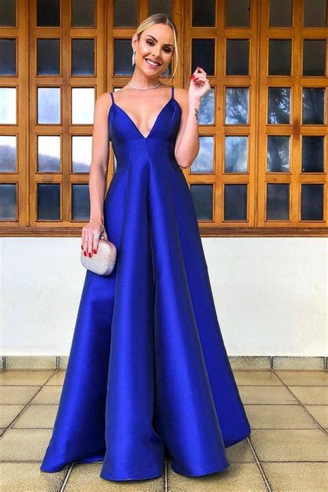 Royal Blue Backless Prom Dress | hedhofis.com