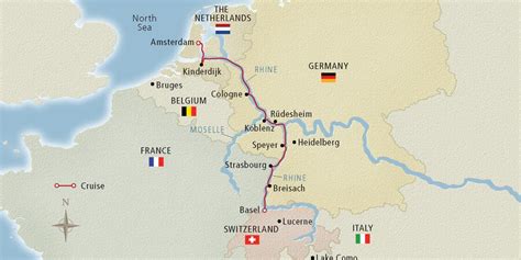 Rhine River Cruise Map